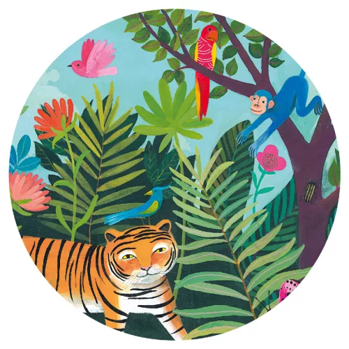 Djeco 7201 Formadobozos puzzle - A tigris sétája - The tiger's walk