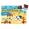Djeco 7205 Formadobozos puzzle - Bocik és tehenek - The cows on the farm