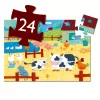 Djeco 7205 Formadobozos puzzle - Bocik és tehenek - The cows on the farm