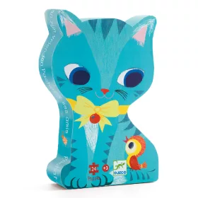   Djeco 7207 Formadobozos puzzle - Cicus és barátai - Pachat and his friends