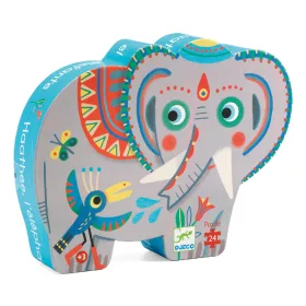   Djeco 7208 Formadobozos puzzle - Haathee, Asian elephant - 24pcs