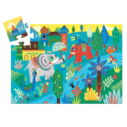 Djeco 7208 Formadobozos puzzle - Haathee, Asian elephant - 24pcs