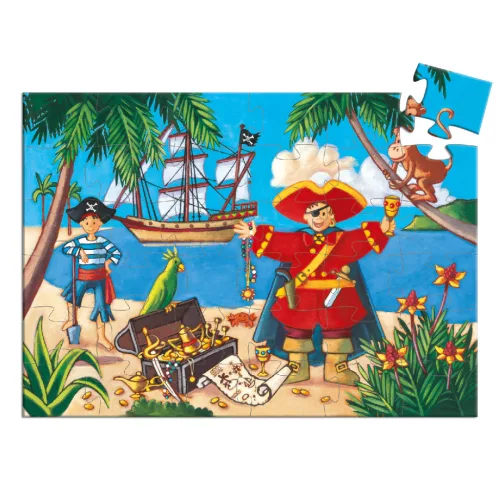 Djeco 7220 Formadobozos puzzle - Kalózok kincse - The pirate and his treasure
