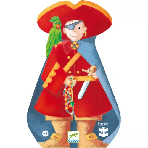 Djeco 7220 Formadobozos puzzle - Kalózok kincse - The pirate and his treasure