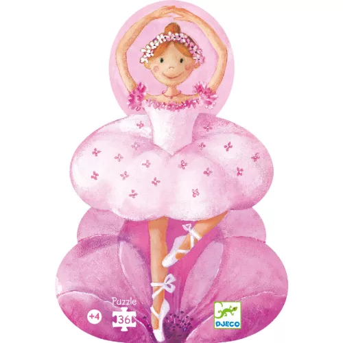 Djeco 7227 Formadobozos puzzle - Balerina virággal - The ballerina with the flower