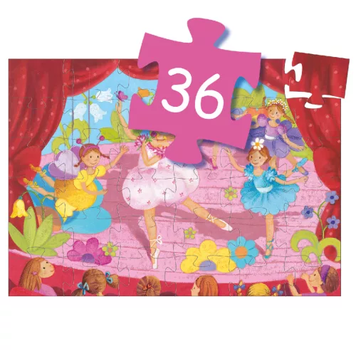 Djeco 7227 Formadobozos puzzle - Balerina virággal - The ballerina with the flower
