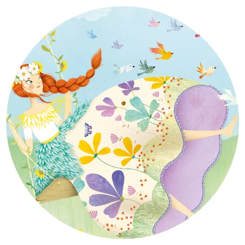 Djeco 7238 Formadobozos puzzle - Tavasz hercegnő - The princess of spring