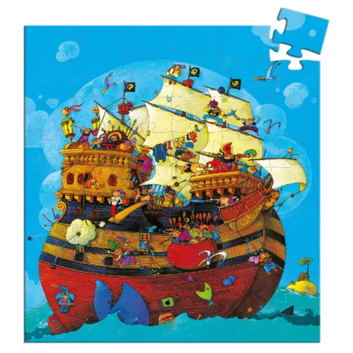 Djeco 7241 Formadobozos puzzle - Barbarossa hajója - Barbarossa's Boat