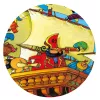 Djeco 7241 Formadobozos puzzle - Barbarossa hajója - Barbarossa's Boat