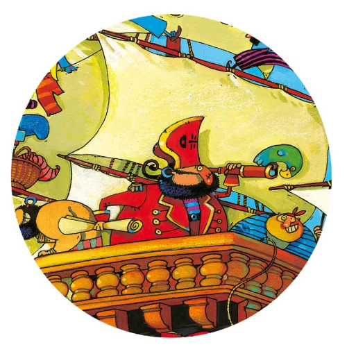 Djeco 7241 Formadobozos puzzle - Barbarossa hajója - Barbarossa's Boat