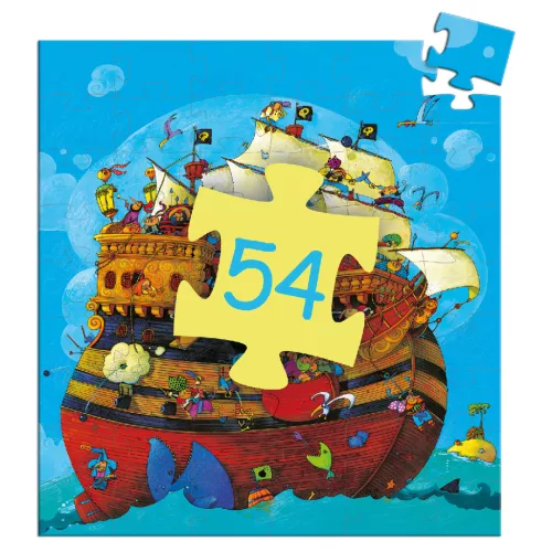 Djeco 7241 Formadobozos puzzle - Barbarossa hajója - Barbarossa's Boat