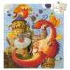 Djeco 7256 Formadobozos puzzle - Vaillant és a sárkány - Vaillant and the dragon