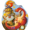 Djeco 7256 Formadobozos puzzle - Vaillant és a sárkány - Vaillant and the dragon