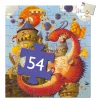 Djeco 7256 Formadobozos puzzle - Vaillant és a sárkány - Vaillant and the dragon