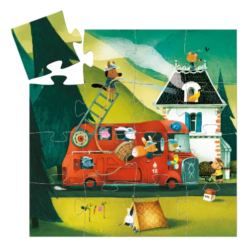 Djeco 7269 Mini puzzle - A tűzoltóautó - The fire truck