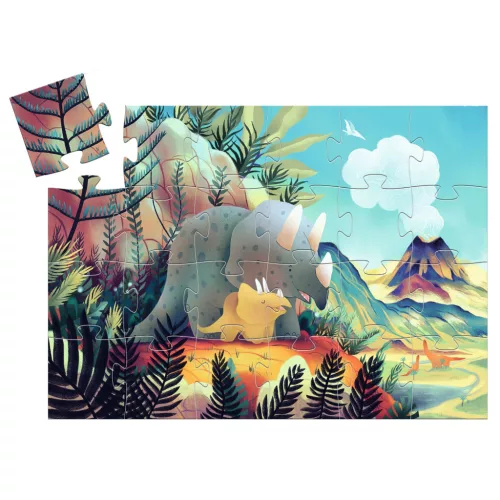 Djeco 7284 Formadobozos puzzle - Teo a kis dínó - Teo the dino