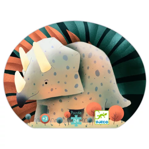 Djeco 7284 Formadobozos puzzle - Teo a kis dínó - Teo the dino