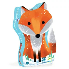   Djeco 7285 Formadobozos puzzle - Gyömbér a kis róka, 24 db-os - Ginger, little fox