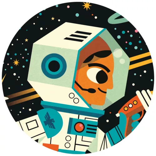 Djeco 7291 Formadobozos puzzle - Űrállomás - Space station