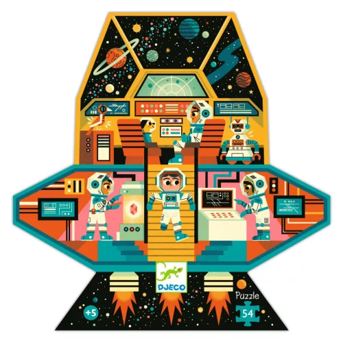 Djeco 7291 Formadobozos puzzle - Űrállomás - Space station