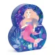 Djeco DJ07303 Formadobozos puzzle - Ella a sellő, 36 db-os - Ella, the mermaid