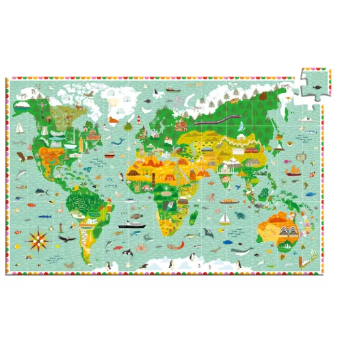 Djeco 7412 Megfigyeltető puzzle - Lenyűgöző világ 200 db-os
