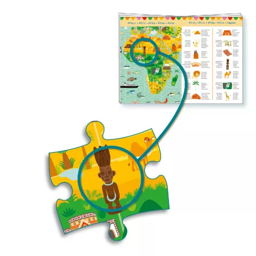 Djeco 7412 Megfigyeltető puzzle - Lenyűgöző világ 200 db-os