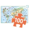 Djeco 7420 Megfigyeltető puzzle - Föld állatai, 100 db-os