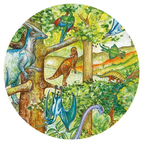 Djeco 7424 Megfigyeltető puzzle - Dinoszauruszok 100 db-os