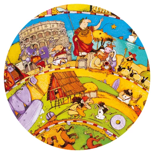 Djeco 7470 Megfigyeltető puzzle - Történelem, 350 db-os spirál puzzle - History + booklet