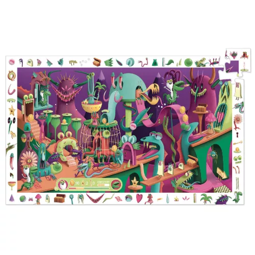Djeco 7560 Megfigyeltető puzzle - Videójátékban, 200 db-os - In a video game - FSC MIX