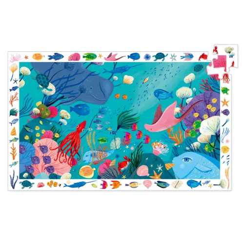 Djeco 7562 Megfigyeltető puzzle - Tengerben, 54 db-os - Aquatic