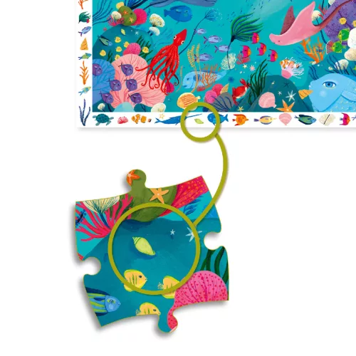 Djeco 7562 Megfigyeltető puzzle - Tengerben, 54 db-os - Aquatic