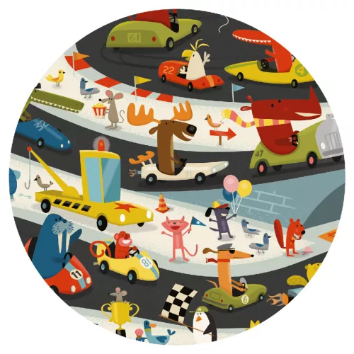 Djeco 7564 Megfigyeltető puzzle - Állati autóverseny - Car rally