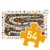 Djeco 7564 Megfigyeltető puzzle - Állati autóverseny - Car rally