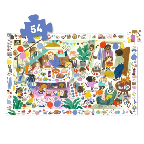 Megfigyeltető puzzle - Szülinapi parti, 54 db-os - Birthday Party