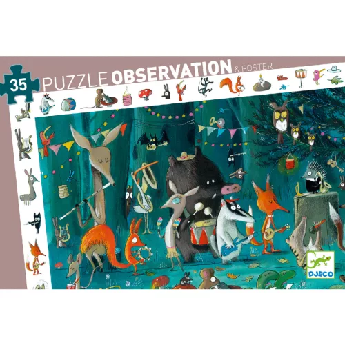 Djeco 7588 Megfigyeltető puzzle - Zenekar, 35 db-os - The orchestra