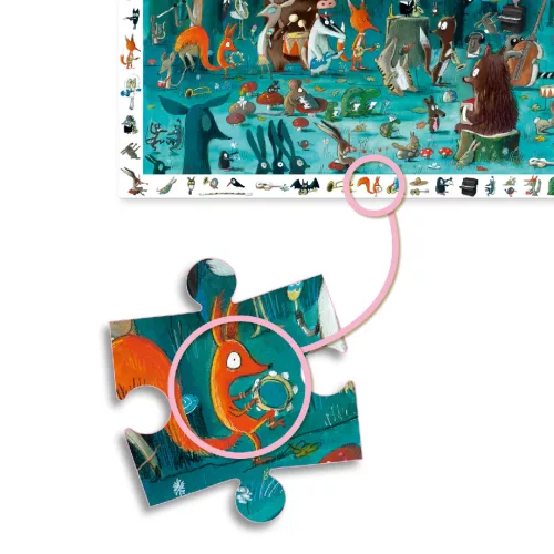 Djeco 7588 Megfigyeltető puzzle - Zenekar, 35 db-os - The orchestra