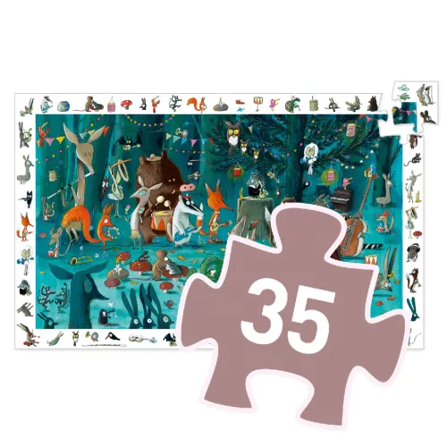 Djeco 7588 Megfigyeltető puzzle - Zenekar, 35 db-os - The orchestra