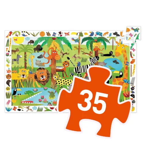 Djeco 7590 Megfigyeltető puzzle - Dzsungel - Jungle