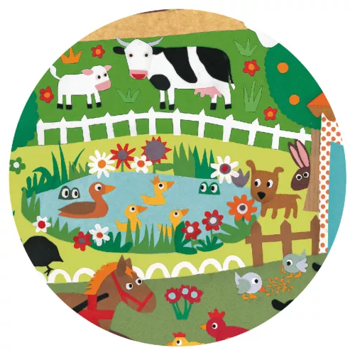 Djeco 7591 Megfigyetetlő puzzle - A farm, 35 db-os - The farm