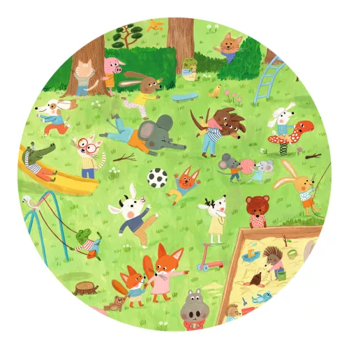 Djeco 7596 Megfigyeltető puzzle - Kisbarátok a kertben, 35 db-os - Little friends' garden - 35 pcs - FSC MIX