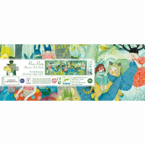 Djeco 7618 Művész puzzle - Folyóparti piknik - River Party