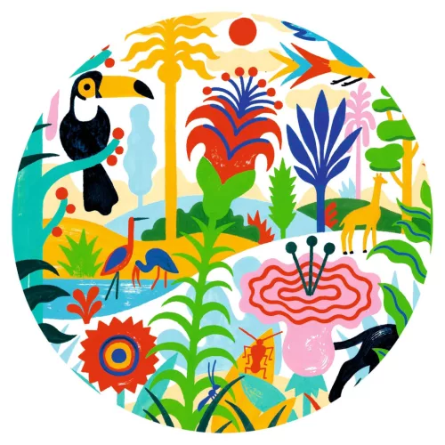 Djeco 7619 Művész puzzle - Dzsungel, 10 db-os - Jungle