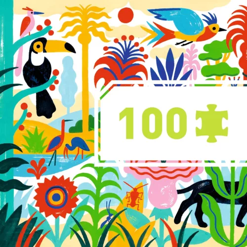 Djeco 7619 Művész puzzle - Dzsungel, 10 db-os - Jungle