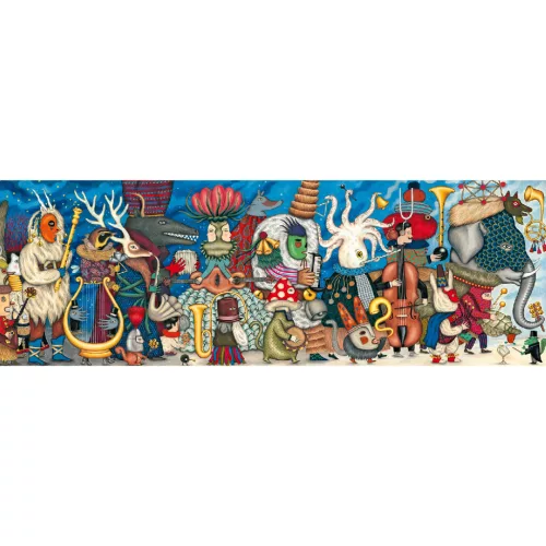 Djeco 7626 Művész puzzle - Fantasztikus zenekar, 500 db-os - Fantasy Orchestra