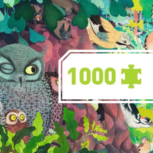 Djeco 7644 Művész puzzle - Baglyok és madarak - Owls and birds