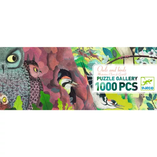 Djeco 7644 Művész puzzle - Baglyok és madarak - Owls and birds
