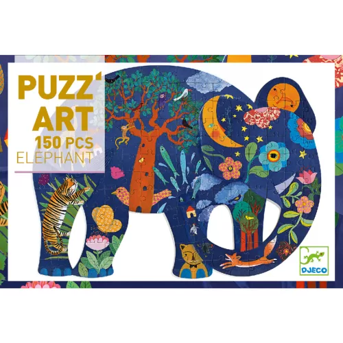 Djeco 7652 Művész puzzle - Elefánt - 150 db