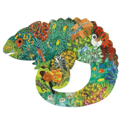 Djeco 7655 Művész puzzle - Kaméleon - Chameleon
